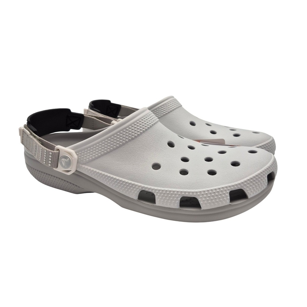 Crocs Classic Turbo Clogs White Men's Size 11 Comfort Shoes Rubber Outsole